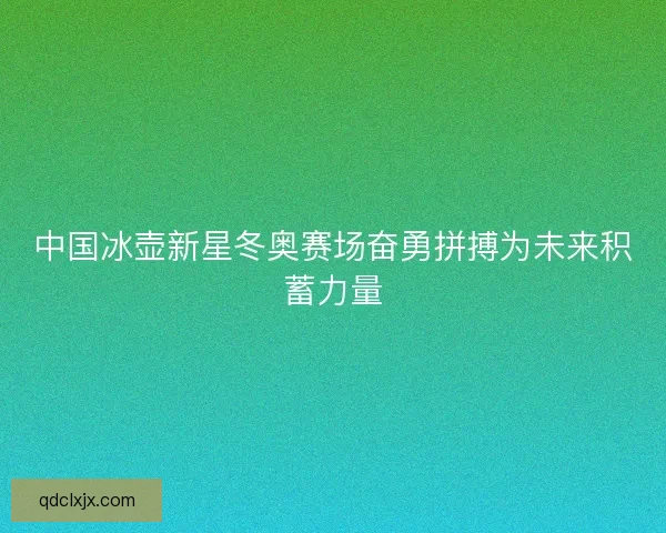 中国冰壶新星冬奥赛场奋勇拼搏为未来积蓄力量 中国冰壶新星冬奥赛场奋勇拼搏为未来积蓄力量
